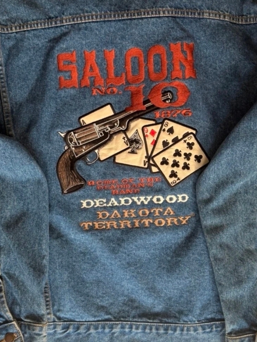 Vintage Saloon No. 10 Blue Jean Jacket Size: Large
